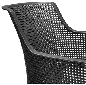 Sedia da giardino in plastica grigio scuro Elisa - Keter