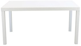 CALIGOLA - set tavolo in alluminio e teak cm 150 x 90 x 74 h con 6 sedie Alma