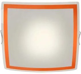 Tosel  Lampadari, sospensioni e plafoniere Plafoniera cuadrado vetro arancia  Tosel
