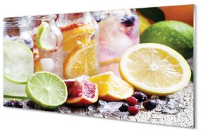 Pannello paraschizzi cucina Barattoli di ghiaccio alla frutta da cocktail 100x50 cm