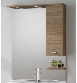 Specchio Contenitore Con Illuminazione Rimini rovere nabucco L 81 x H 108 x P 18.5 cm