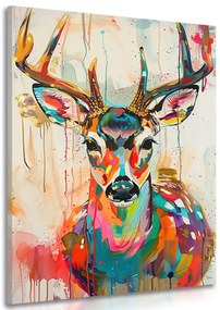 Quadro su tela – Capriolo con imitazione di pittura