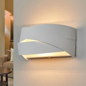 Applique da parete Tornado Domiluce, dimmerabile, Bianco / Opale, Soggiorno / Sala da pranzo, Metallo, Moderno, Applique