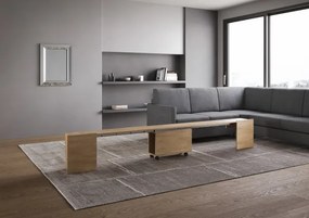 Seduta con ruote allungabile a 300 cm per consolle ELIA Quercia