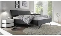 Letto imbottito Titanium in ecopelle antracite ZLCRXLETCOSMOGR