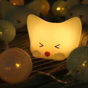 MegaLight - Lampada touch per bambini a LED RGB dimmerabile e ricaricabile CATTY CAT LED/5V