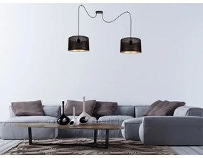 Lampadario a sospensione con filo ALDO 2xE27/60W/230V ragno nero