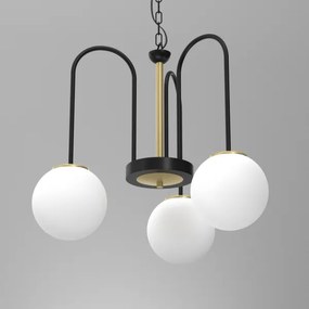 Lampadario a sospensione con catena CAMBRIDGE 3xE14/60W/230V nero/ottone