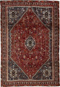 Shiraz Tappeto 320x220 Rosso (Iran) Annodato A Mano