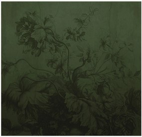 Carta da parati Gradient Flowers Green