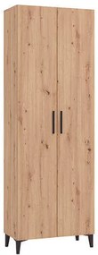JOSIE - armadio due ante moderno minimal in legno cm 67,4 x 34,8 x 195 h