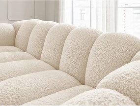 Divano beige con rivestimento in bouclé 232 cm Hippolyte – Bobochic Paris