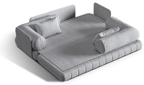 Divano grigio chiaro allungabile con rivestimento in bouclé 206 cm Kemi – Cosmopolitan Design