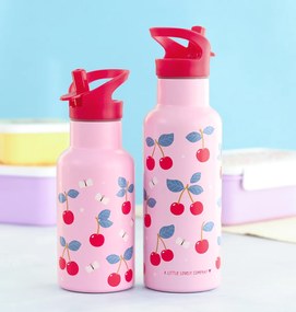 A Little Lovely Company - borraccia in acciaio inox, 500 ml - ciliegie