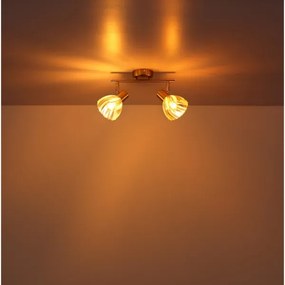 Globo 54315M-2 - Faretto ZACHERY 2xE14/40W/230V oro