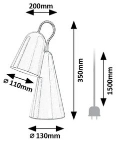 Rabalux 74225 - Lampada da tavolo LED RABAL 1xE14/4W/230V nero