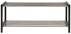 Scarpiera nera in legno di pioppo Padova - House Nordic