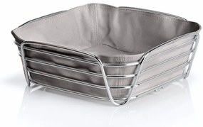 Cestino per il pane grigio con inserto in cotone grigio Delara, larghezza 25 cm - Blomus