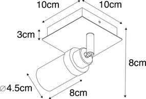 Faretto moderno per bagno nero IP44 - Japie