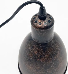 Brilagi - Lampadario LED sospeso su cavo RIDDY 1xE27/60W/230V rame/patina