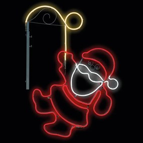 Figura natalizia illuminata 120 lampadine rosso H 70 cm