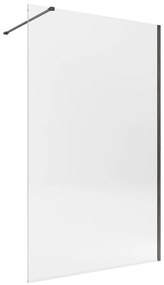 Walk-in single L 130 x H 200 cm, vetro 8 mm nero