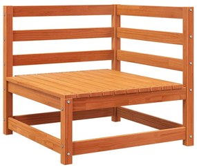 Set divani da giardino 6 pz marrone cera legno massello pino