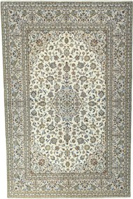 Kashan Tappeto 310 x 200 Beige (Iran) Annodato A Mano