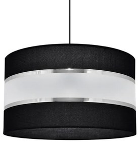 Lampadario a sospensione con filo HELEN 1xE27/15W/230V diametro 35 cm nero/argento