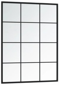 Specchio da Parete Nero 80x40 cm in Metallo