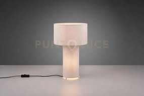 Bale lampada da tavolo base illuminata e paralume tessuto grigio pa...