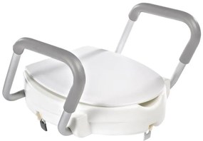Ridder - Sedile WC rialzato con maniglie, bianco