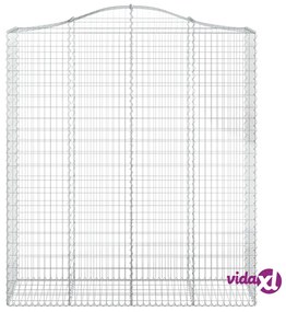 vidaXL Cesto Gabbione ad Arco 200x50x220/240 cm Ferro Zincato