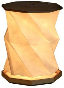 Decorazione luminosa nera con ricarica USB ø 12 cm Twist Hexagon – Gingko