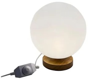 Lampada da tavolo DKD Home Decor Naturale Legno Polietilene Alluminio Bianco (20 x 20 x 23 cm)