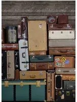 Rebel Walls Carta da parati panoramica Stacked Suitcases - Heap