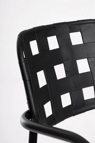 Sedie da esterno in set nere in metallo 4 pz Clover – Bizzotto