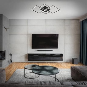 Plafoniera LED moderno Frame, nero75 cm