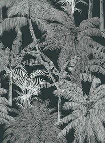 Coordonne Tapete Palms - Carbon