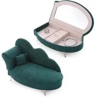 Divanetto portagioie verde 26x12,5x17 cm