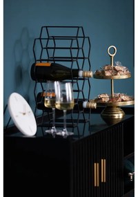 Portabottiglie in metallo nero per 12 bottiglie Salbris - Light &amp; Living