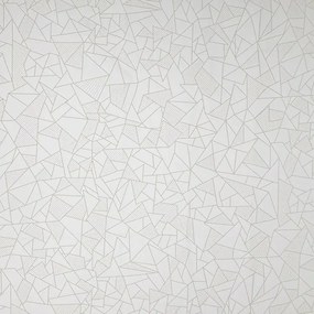 Tenda doccia 120x200 cm in acrilico bianco con disegni completa di ganci