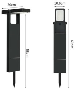 Brilagi - Lampada solare LED SUN SPIKE LED/4W/3,7V 2200 mAh IP44