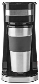 Nedis KACM300FBK - Macchina da caffè per una tazza 0,4 l con travel tazza