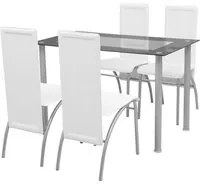 Set Sala Da Pranzo 5 Pezzi Bianco 242913