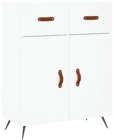 Credenza bianca 69,5x34x90 cm in legno multistrato