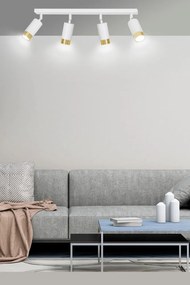 Lampada da Soffitto in Acciaio HIRO 4 Nero Cromo/Oro 4xGU10
