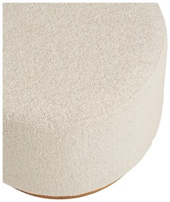 Poggiapiedi beige con rivestimento in bouclé Daisy – House Nordic