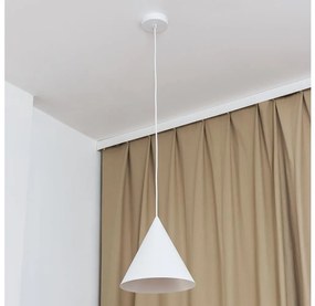 Lampadario su cavo ETNA II 1xE27/15W/230V pr. 25 cm bianco