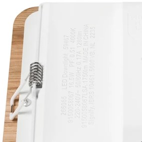 Lampada LED da incasso WOODY SPOT LED/17W/230V 3000K quercia 18,5x18,5 cm